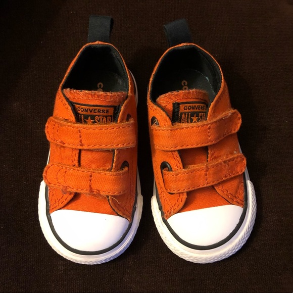 orange baby converse
